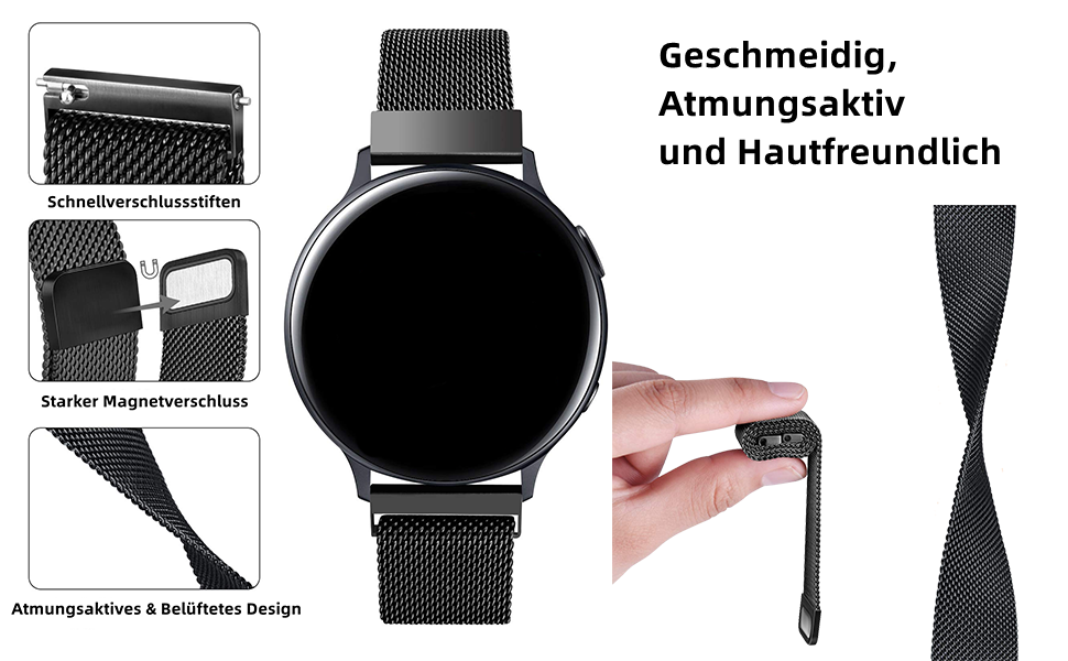 Metallarmband "Magnetique Mesh"